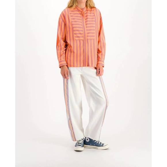 NEW CHLOE STORA dianelle shirt in orange - Picture 6 of 10